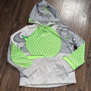 Nike Kids Hoodie in Gray and Neon Green